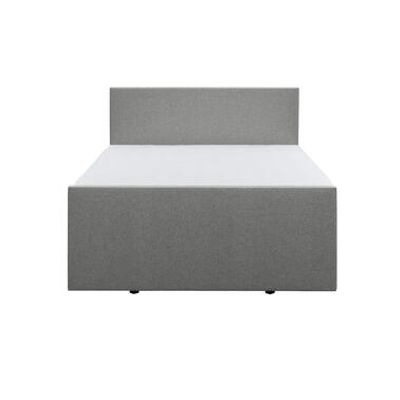 Boxspring met voetbord Liv egaal - lichtgrijs - 160x200 cm - slanke poot - Leen Bakker