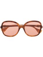 Gucci Eyewear lunettes de soleil à monture carrée oversize - Marron