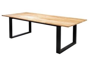 Kaihou table 240x100cm. alu black/teak - Yoi