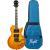 Flight Rock Series Centurion Tenor Vintage Burst solid body elektrische ukelele met gigbag