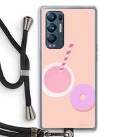 Donut: Oppo Find X3 Neo Transparant Hoesje met koord