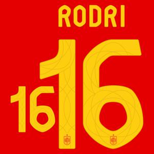 Rodri 16 (Officiële Spanje Bedrukking 2024-2025)