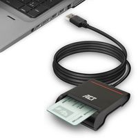 ACT AC6015 smart card reader Binnen USB 2.0 Zwart - thumbnail