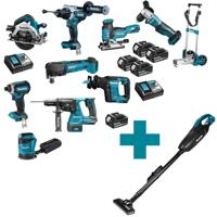 Makita DLX1036TJ2 Accu Combiset 10-delig met Trolley 18V 5.0Ah in Mbox Makita DLX1036TJ2 Accu Combiset 10-delig met Trolley 18V 5.0Ah in Mbox