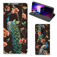 OnePlus 8 Hoesje maken Pauw met Bloemen - thumbnail