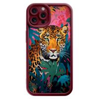 iPhone 12 Pro rode case - Luipaard jungle