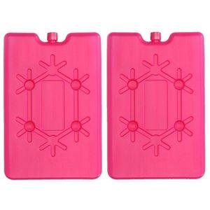 2x Koelelementen fel roze 16 cm