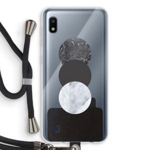 Marmeren cirkels: Samsung Galaxy A10 Transparant Hoesje met koord