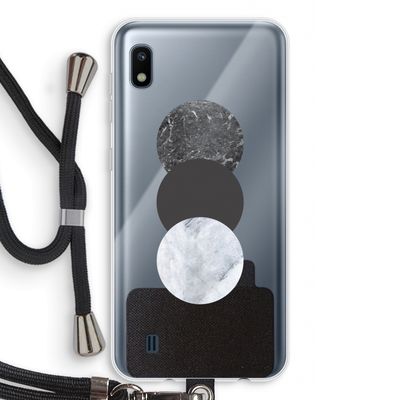 Marmeren cirkels: Samsung Galaxy A10 Transparant Hoesje met koord