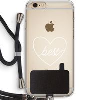 Best heart pastel: iPhone 6 PLUS / 6S PLUS Transparant Hoesje met koord