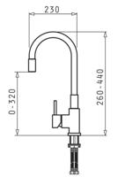 Keukenmengkraan PYRAMIS FLESSI black edition