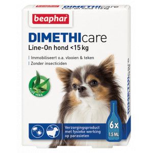 Beaphar Dimethicare Line-On (tot 15 kg) hond 3 x 6 pipetten