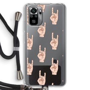 Rock: Xiaomi Redmi Note 10S Transparant Hoesje met koord