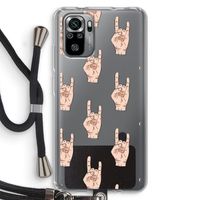 Rock: Xiaomi Redmi Note 10S Transparant Hoesje met koord
