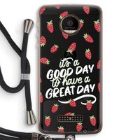 Don't forget to have a great day: Motorola Moto Z Force Transparant Hoesje met koord