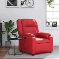 Fauteuil verstelbaar kunstleer rood