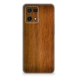 OPPO Reno7 4G Bumper Hoesje Donker Hout