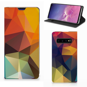 Samsung Galaxy S10 Stand Case Polygon Color