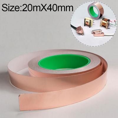 Zuivere Double-sided geleidende koperen Bladkoper Tape signaal Masking Tape grootte: 20 m x 40 mm