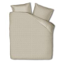 Dekbedovertrek Embossed Squares - Lits-Jumeaux (240x220 cm) - Creme Microvezel - Dessin: Effen - Zydante - Dekbed-Discounter.nl