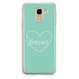 Forever heart pastel: Samsung Galaxy J6 (2018) Transparant Hoesje