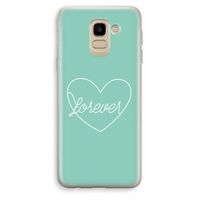 Forever heart pastel: Samsung Galaxy J6 (2018) Transparant Hoesje