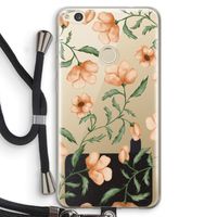 Peachy flowers: Huawei Ascend P8 Lite (2017) Transparant Hoesje met koord