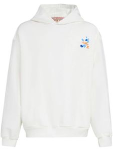 Marni hoodie en coton à logo imprimé - Blanc