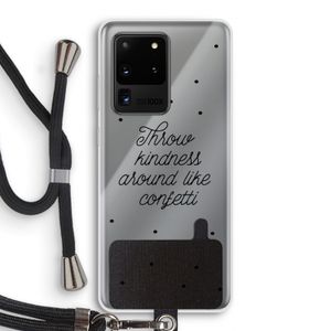 Confetti: Samsung Galaxy S20 Ultra Transparant Hoesje met koord