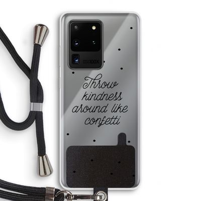 Confetti: Samsung Galaxy S20 Ultra Transparant Hoesje met koord
