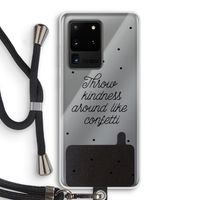 Confetti: Samsung Galaxy S20 Ultra Transparant Hoesje met koord