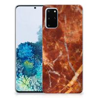 Samsung Galaxy S20 Plus TPU Siliconen Hoesje Marmer Bruin