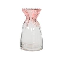 Decoris Vaas glas h20.5cm zacht roze