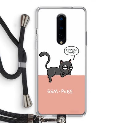 GSM poes: OnePlus 8 Transparant Hoesje met koord