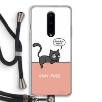GSM poes: OnePlus 8 Transparant Hoesje met koord