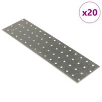VidaXL Platen geperforeerd 20 st 2 mm 300x80 mm gegalvaniseerd staal VidaXL Platen geperforeerd 20 st 2 mm 300x80 mm gegalvaniseerd staal