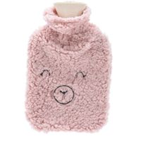 Warmwaterkruik 2 liter met zachte fleece hoes biggetje roze