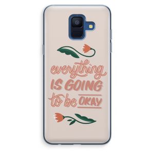 Optimistic flower girl: Samsung Galaxy A6 (2018) Transparant Hoesje