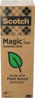 Plakband Magic Tape: A greener choice, ft 19 mm x 33 m, toren met 9 rollen