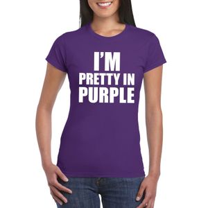 I'm pretty in purple t-shirt paars dames