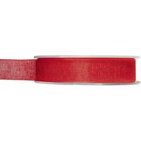 1x Rode organzalint rollen 1,5 cm x 20 meter cadeaulint verpakkingsmateriaal - Cadeaulinten