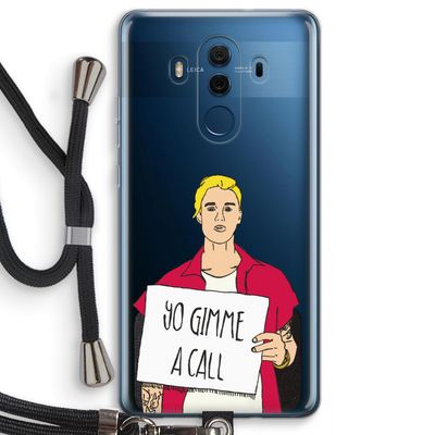 Gimme a call: Huawei Mate 10 Pro Transparant Hoesje met koord
