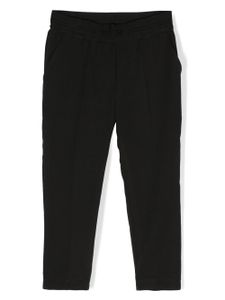 MSGM Kids pantalon droit à taille à logo - Noir