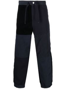 Emporio Armani pantalon droit à empiècements - Bleu