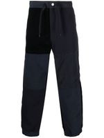 Emporio Armani pantalon droit à empiècements - Bleu