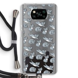 Poezen: Xiaomi Poco X3 Pro Transparant Hoesje met koord