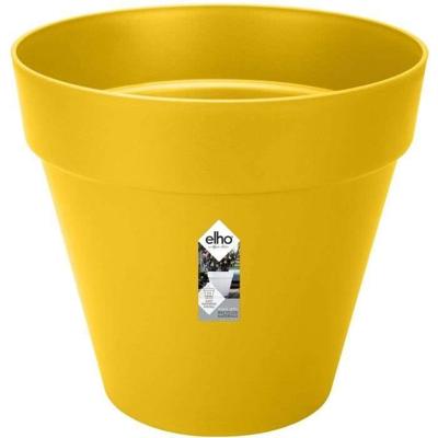 LOFT Urban Round Flower Pot - Plastic - Pilled - Tank - met Casters - Ø40 - oker