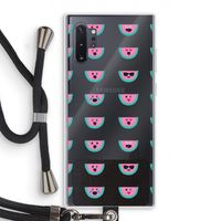 Smiley watermeloenprint: Samsung Galaxy Note 10 Plus Transparant Hoesje met koord