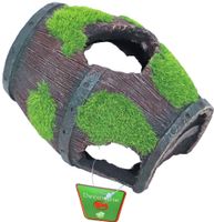 Boon Aquarium Ornament - Ton met Gaten en Mos 16x11.5cm - Duurzame Schuilplaats en Decor