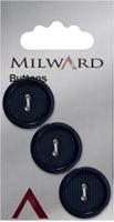 Milward Knoop Blauw/Zwart Textuur 20mm (3 stuks)